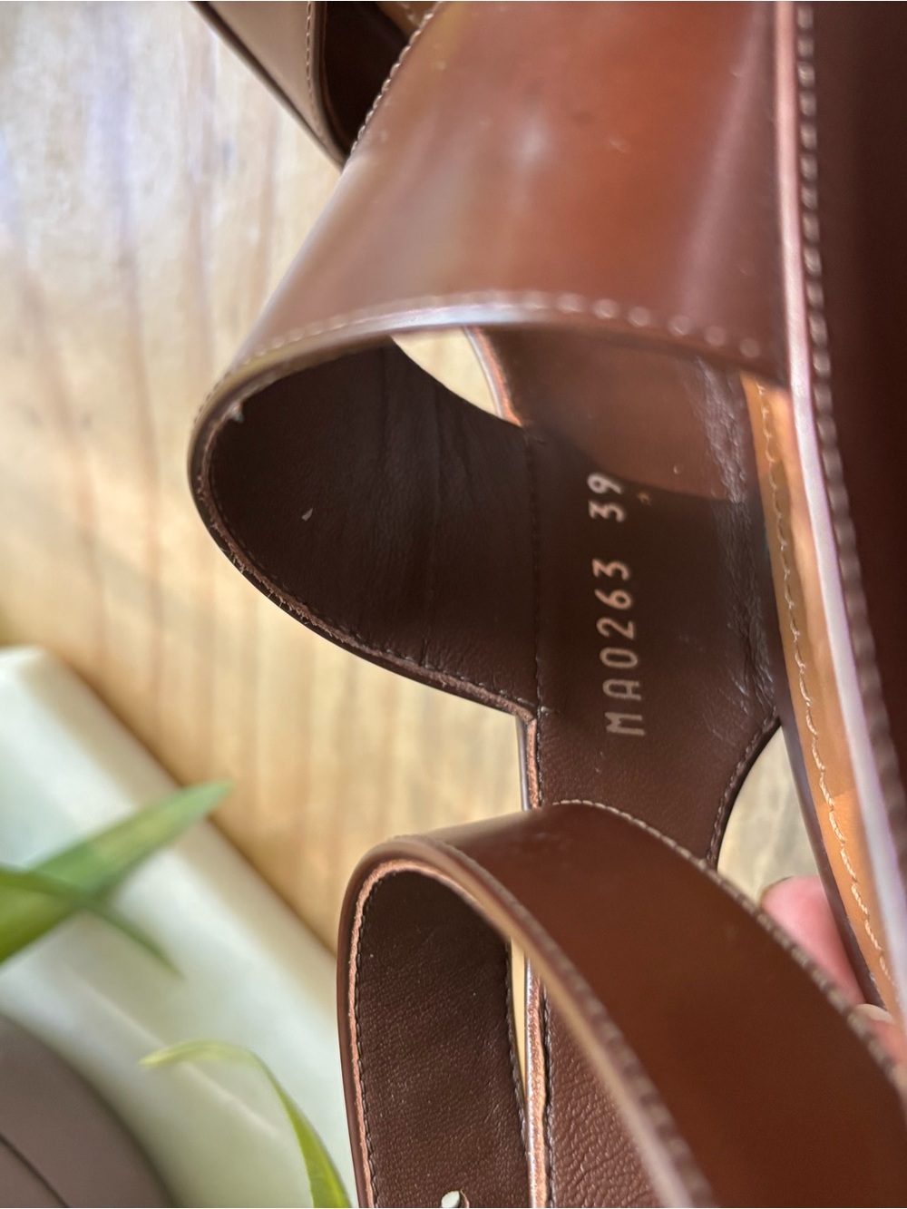 Louis Vuitton Brown Leather Platform Ankle-Strap Sandals - Picture 7 of 9